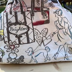 Brighton Poodle and Yellow Cab Canvas gently loved condition. See pics